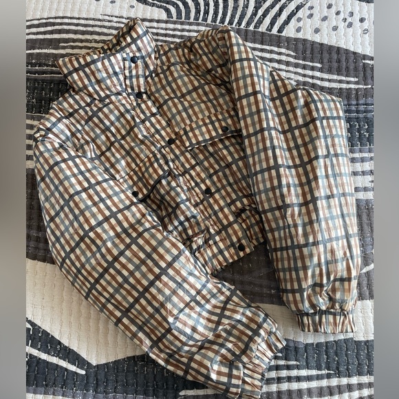 Zara cropped plaid puffer jacket - Picture 2 of 9